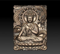 guanyin and dragon 3D model