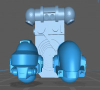 DAFT PUNK Heads for space warrior 3D model