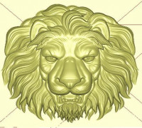 lion head relief model 3D model