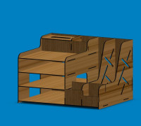Desktop organizer 3D model