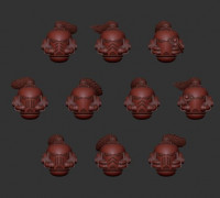 Space Wolves helmet with tail 3D model