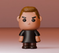 Blonde man miniature 3D model