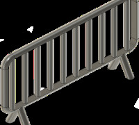 1:32 Scale Crowd Control Barrier 3D model