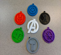 Avengers Keychain Collection 3D model