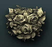 Roses 3D model