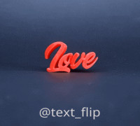 Text Flip - Love 3D model