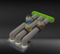 3D printed piping system 3D model