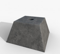 Concrete pyramid 3D model