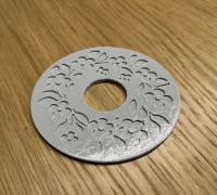 CUP COASTER FLOWERS THEME 3D model