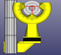 Fan duct/nozzle V6 for K8200 / 3Drag and frame mounting Clip 3D model