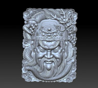 Guangong and dragon 3D model