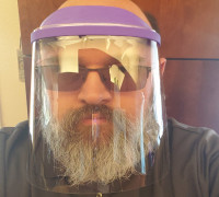 Face Shield Visor with Bed Adhesion Tabs 3D model