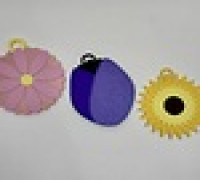 Spring Flower Themed Ornaments 3D model
