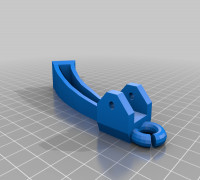 Filament guide arm with runout sensor hanger 3D model
