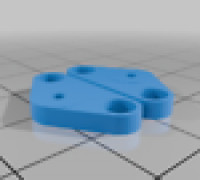 DJI O4 camera mount adaptors for 20mm width 3D model