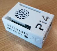 Raspberry Pi 4 Case, active cooled with wall mount 3D model