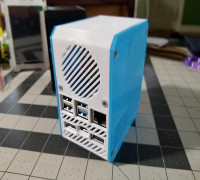 Mini Desktop Case for Raspberry Pi 4 with Makerbase "UPS" 18650 Power Supply 3D model