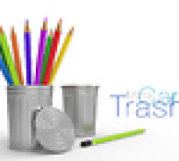 Mini Trash Can for Pencils 3D model