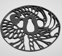 Crane Tsuba 3D model