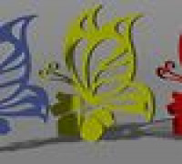 fly butterfly 3D model