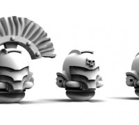 Space soldier helmets 3D model