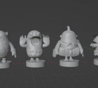 Fall guys 11 characters 3D model