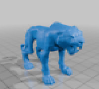 Zombie Sabertooth Tiger (DND / TTRPG) 3D model