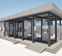 Edificio multiuso Checker, en escala H0 3D model