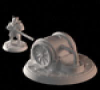 Objective marker - Generator with silo - 75mm base 3D model