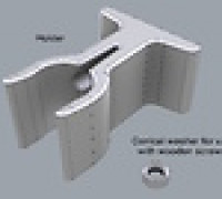 Cleaning mop holder 22 mm 3D model