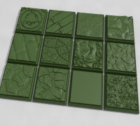 Square Miniature Bases 3D model