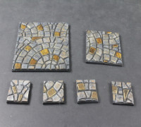 OpenForge Miniature Bases: Cobble (Square) 3D model