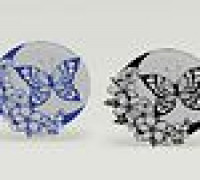 butterfly circle 3D model