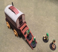 Miniature Gypsy Wagon 3D model
