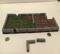 Field Stone Wall Tiles with Openlock 3D model