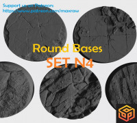 Round Bases - Set N4 - Free sample 3D model
