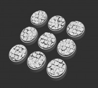 32 mm cobblestone bases x 9 3D model