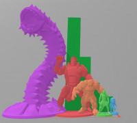 D&D Miniature Height Reference 3D model