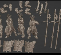 Easterling black dragon warriors 3D model