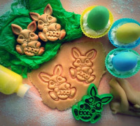 Easter Bunny Cookie Cutter 3D model