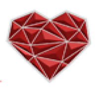 Geometric Heart wall art 3D model