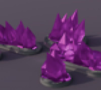 Pink Crystal Terrain Set 3D model
