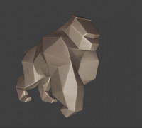 Gorilla scultpure 3D model