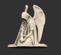 Chained Angel Statue Sculpture 3D model