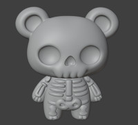 skeleton bear 3D model