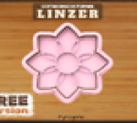 Linzer Flower Cookie Cutter 3D model