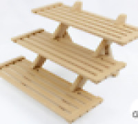 Rustic Display Shelves 3D model