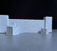 Brick Wall & Crates DnD 3D model