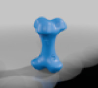D6 Bone Dice 3D model