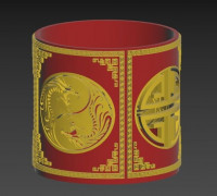 Pot à crayon asiatique 3D model